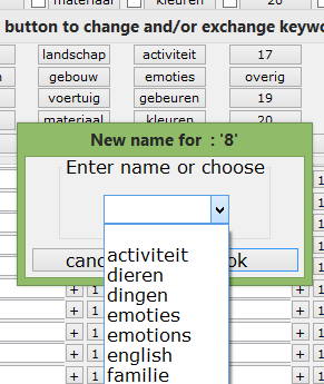 choose a name for a keyword list.