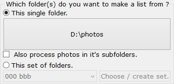 Choose folder or set of folders.