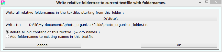 Refresh  or create folder list.